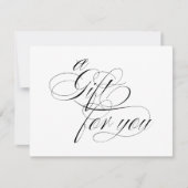 Eenvoudig Elegant White Calligraphy Cadeat (Voorkant)