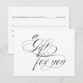 Eenvoudig Elegant White Calligraphy Cadeat (Voorkant / Achterkant)