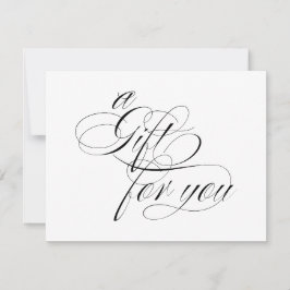 Eenvoudig Elegant White Calligraphy Cadeat