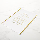 Eenvoudig Elegant White en Gold Wedding Folie Uitnodiging (Gedraaid)