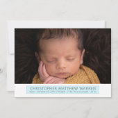 Eenvoudig Elegant White | Grauwe blauwe fotocollag Aankondiging (Voorkant)