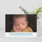 Eenvoudig Elegant White | Grauwe blauwe fotocollag Aankondiging (Staand voorkant)