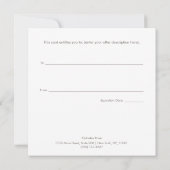 Eenvoudig Elegant White Marble Gift Certificate Kaart (Achterkant)
