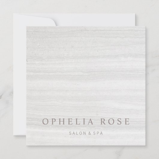 Eenvoudig Elegant White Marble Gift Certificate Kaart (Voorkant)