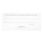 Eenvoudig Elegant White Marble Gift Certificate Reclamekaart (Achterkant)