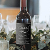 Eenvoudig elegant White op Black Weddenschap Bedan Wijn Etiket