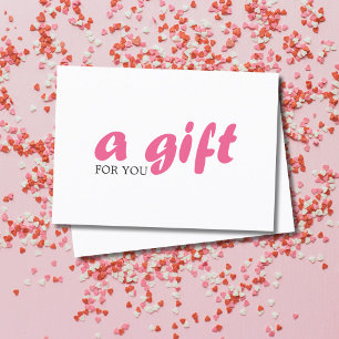 Eenvoudig Elegant White Pink Beauty Gift-certifica Kortingskaartje