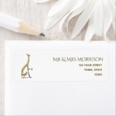 Eenvoudig Elegant White Return-adres Etiket (Insitu)