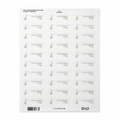 Eenvoudig Elegant White Return-adres Etiket (Full Sheet)