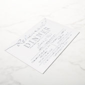 Eenvoudig Elegant White Silver Rehearsal Dinner Folie Uitnodiging (Gedraaid)