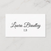 Eenvoudig Elegant White Visitekaartje (Voorkant)