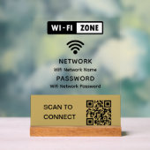 Eenvoudig elegant WiFi QR-codenetwerkwachtwoord Acryl Bord (Neutraal)