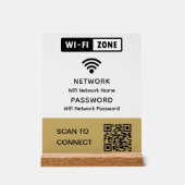 Eenvoudig elegant WiFi QR-codenetwerkwachtwoord Acryl Bord (Voorkant)