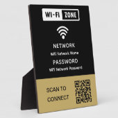 Eenvoudig elegant WiFi QR-codenetwerkwachtwoord Fotoplaat (Zijkant)