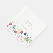 Eenvoudig Elegant Wildflower Baby shower Servet (Hoek)