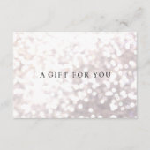 Eenvoudig Elegant Wit Bokeh Cadeaubon (Voorkant)