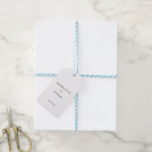 Eenvoudig, elegant, wit, bruiloft cadeaulabel (Met Touw)