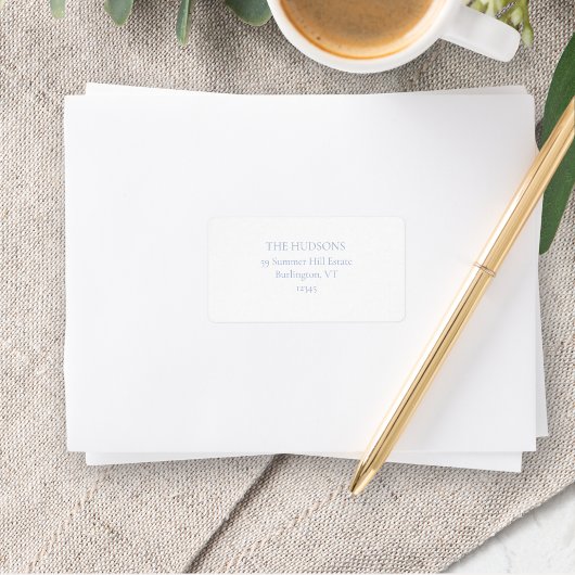Eenvoudig Elegant Wit Bruiloft Retouradres Label