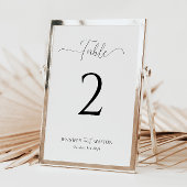 Eenvoudig Elegant wit bruiloft Tafelnummer