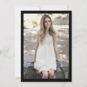 Eenvoudig Elegant Wit Champagne Sweet 16 Script Kaart (Achterkant)