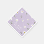 Eenvoudig Elegant Wit Daisies Baby shower Servet (Hoek)