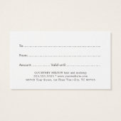 Eenvoudig elegant wit gedrukt Kraft Beauty Salon Visitekaartje (Achterkant)