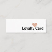 Eenvoudig Elegant wit hart Klantenkaartje (Voorkant)