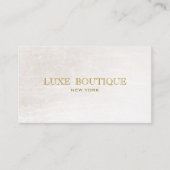 Eenvoudig Elegant Wit Ivoor Chic Beauty en Mode Visitekaartje (Voorkant)