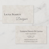 Eenvoudig elegant wit met zwart script visitekaartje (Voorkant / Achterkant)