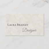 Eenvoudig elegant wit met zwart script visitekaartje (Voorkant)