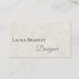 Eenvoudig elegant wit met zwart script visitekaartje