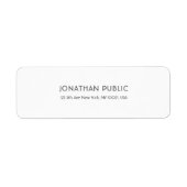 Eenvoudig elegant, wit, modern design etiket (Voorkant)