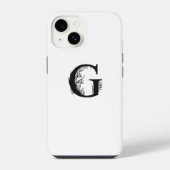 EENVOUDIG ELEGANT WIT MONOGRAM LETTER G ONTWERP iPhone HOESJE (Achterkant)