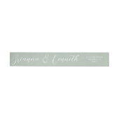 Eenvoudig elegant wit script op Sage Wedding (Individueel)