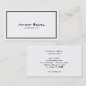 Eenvoudig, elegant wit visitekaartje (Voorkant / Achterkant)