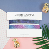 Eenvoudig elegant wit, zwart, wit, racelet display visitekaartje