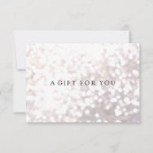 Eenvoudig Elegant Witte Bokeh Cadeaubon (Voorkant)