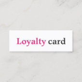 Eenvoudig elegant witte roze zwarte schoonheid klantenkaartje (Voorkant)