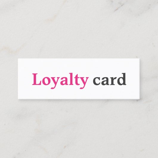 Eenvoudig elegant witte roze zwarte schoonheid klantenkaartje (Voorkant)