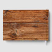 Eenvoudig Elegant Wood Rustic Wedding Gastenboek (Achterkant)