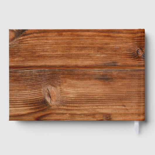 Eenvoudig Elegant Wood Rustic Wedding Gastenboek (Achterkant)