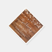 Eenvoudig Elegant Wood Rustic Wedding Servet (Hoek)