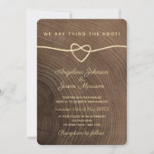 Eenvoudig Elegant Wood Weddenschap Kaart (Voorkant)