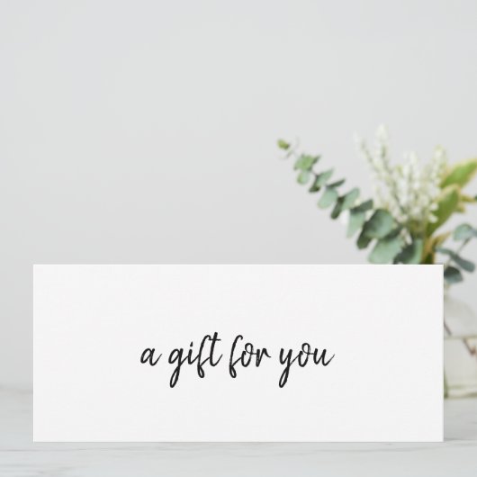 Eenvoudig Elegant Zakelijk Cadeaubon (Staand voorkant)