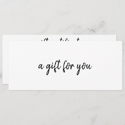 Eenvoudig Elegant Zakelijk Cadeaubon (Voorkant / Achterkant)