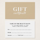 Eenvoudig Elegant Zakelijk Cadeaubon Visitekaartje (Voorkant /achterkant)