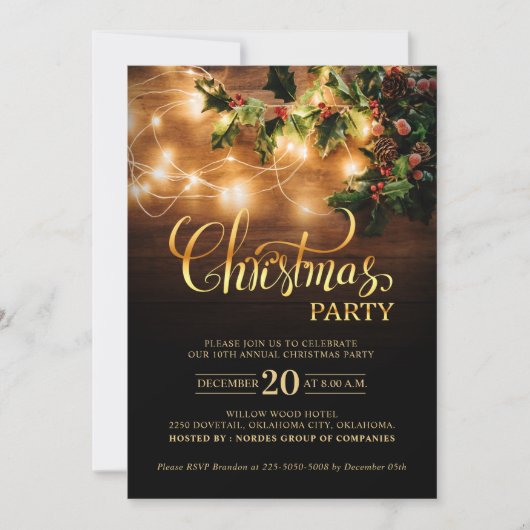 Eenvoudig Elegant Zakelijk Kerstfeest Kaart (Voorkant)