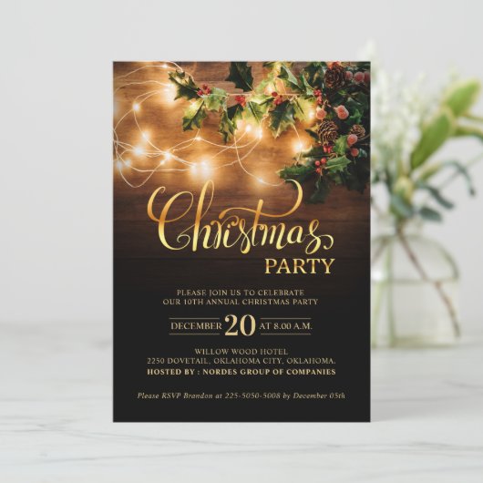 Eenvoudig Elegant Zakelijk Kerstfeest Kaart (Staand voorkant)