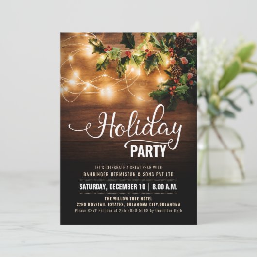 Eenvoudig Elegant Zakelijk Kerstfeest Kaart (Staand voorkant)