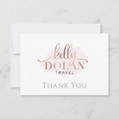 Eenvoudig elegant zakelijk Logo Dank u Briefkaart (Voorkant)